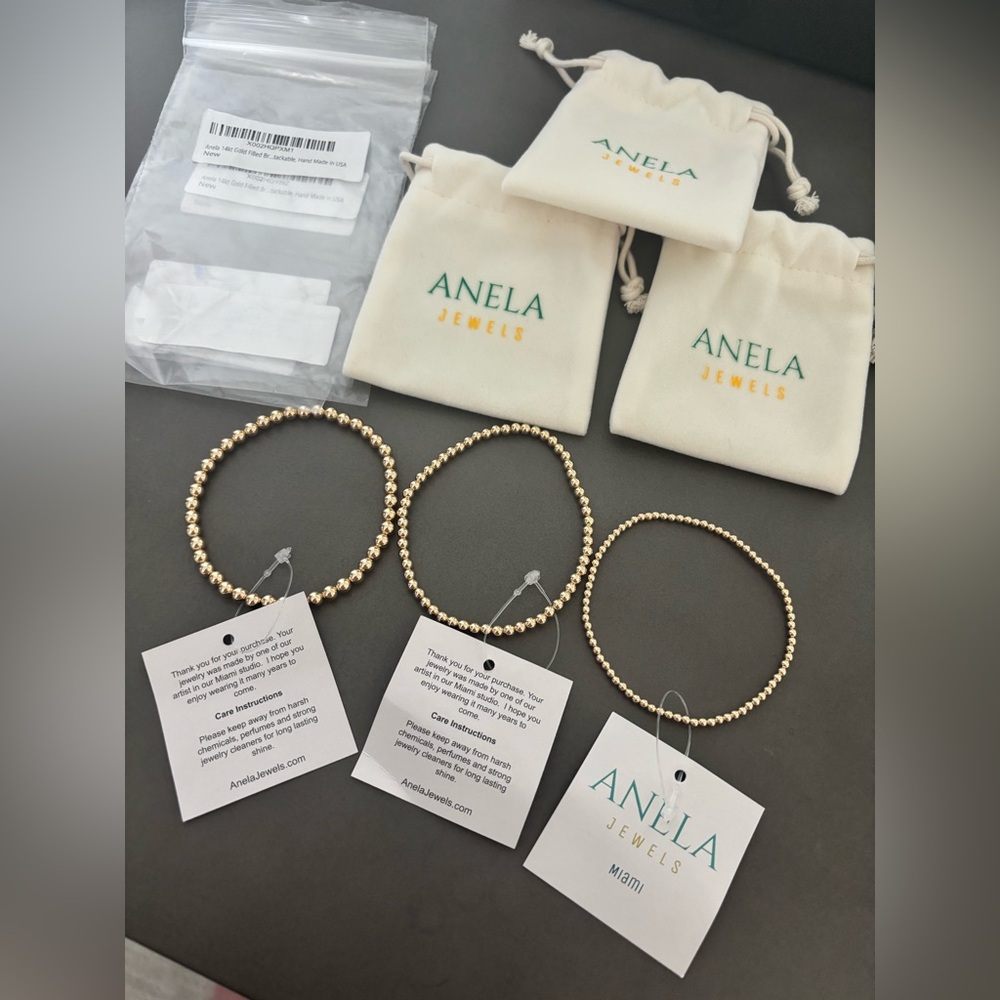 Anela gold filled bracelets 8" - Picture 2 of 9